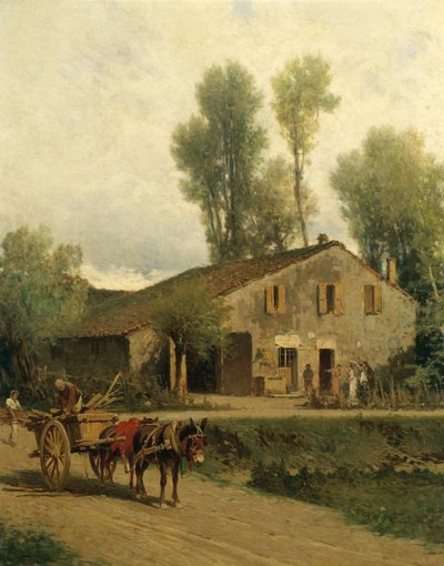 Huset der Giuseppe Verdi ble født (olje på lerret) av Achille Formis Befani