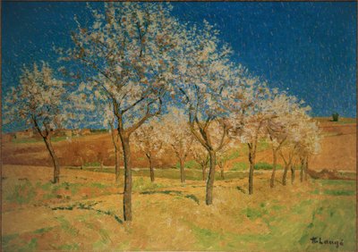 Landskap med blomstrende trær av Achille Lauge