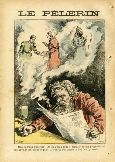 Illustrasjon av Achille Lemot (1846-1909) i Le Pelerin av Achille Lemot