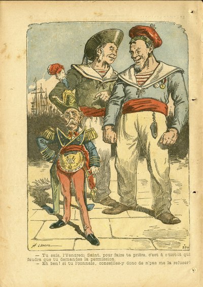 Illustrasjon av Achille Lemot (1846-1909) i Le Pelerin av Achille Lemot