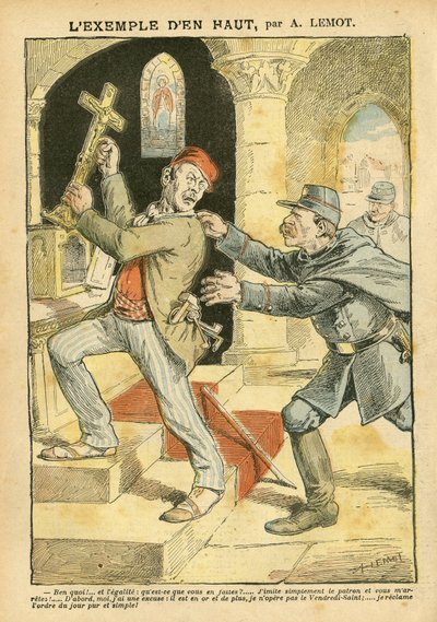 Illustrasjon av Achille Lemot (1846-1909) i Le Pelerin av Achille Lemot