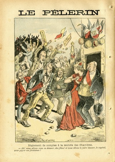 Illustrasjon av Achille Lemot (1846-1909) i Le Pelerin av Achille Lemot