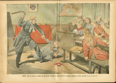 Illustrasjon av Achille Lemot (1846-1909) i Le Pelerin, 02/12/06 - Undervisning, Polen, straff - lærer av Achille Lemot