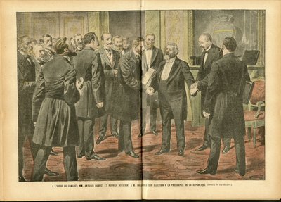 Illustrasjon av Achille Lemot (1846-1909) i Le Pelerin, 28/01/06 - Valg, republikkens president - Fallieres Armand (1841-1931) av Achille Lemot
