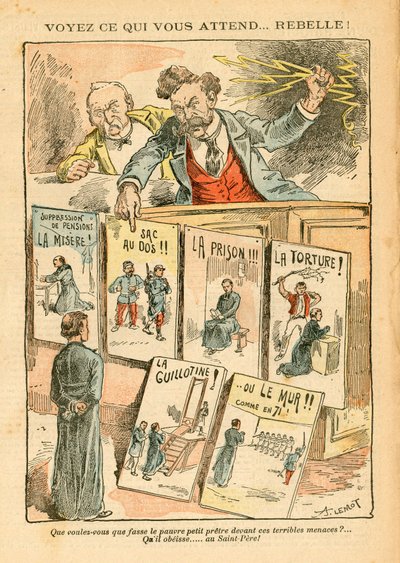Le Pelerin, satirisk i farger av Achille Lemot