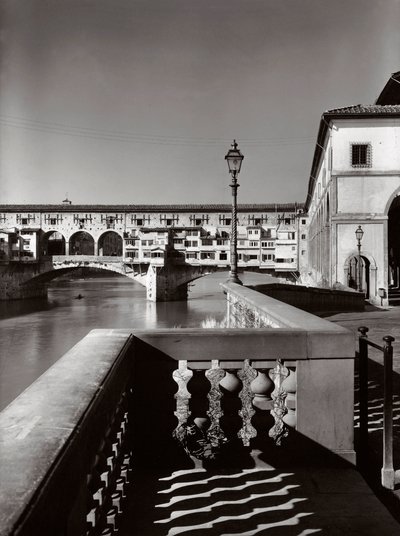 Ponte Vecchio, Firenze, Italia, ca. 1955 (s/hvitt-bilde) av Achille Villani