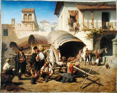 Posada San Rafael, Cordoba, ca. 1861 av Achille Zo