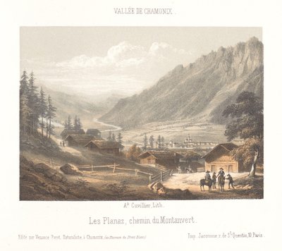 Utsikt over fjellovergangen Col de Balme Col de Balme (tittel på objekt) Minne om Chamonix-Mont-Blanc (serietittel) Museum du Mont-Blanc (serietittel på objekt) av Ad. Cuvillier