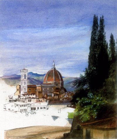 Firenze fra Boboli Gardens (uferdig) av Ada Dundas