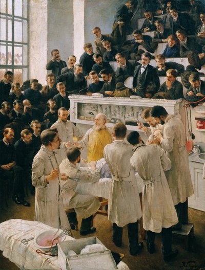 Billroths forelesningssal i Vienna General Hospital av Adalbert Franz Seligmann