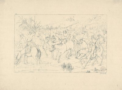 General Stuarts retur fra Pennsylvania fra Confederate War Etchings, 1861-63. av Adalbert John Volck