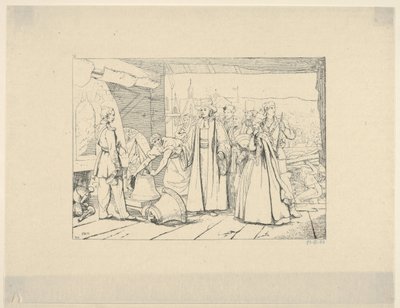 Tilbud om klokker som skal støpes inn i kanoner fra Confederate War Etchings, 1861-63. av Adalbert John Volck