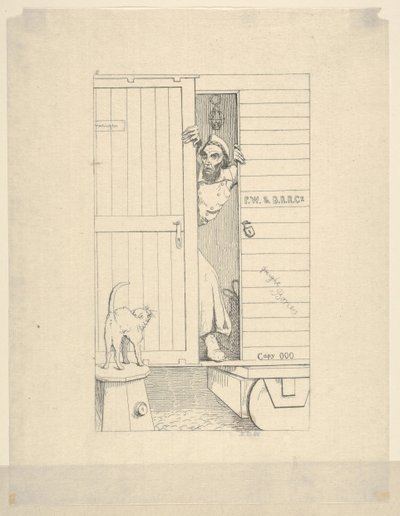 Passasje gjennom Baltimore fra Confederate War Etchings, 1861-63. av Adalbert John Volck