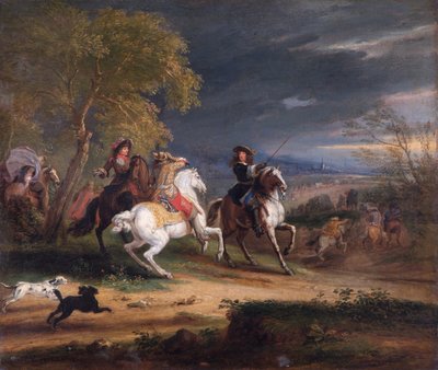 Franske generaler som ankommer før en by av Adam Frans van der Meulen