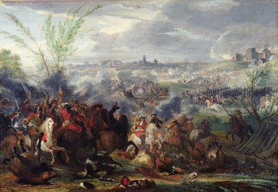 Studie for beleiring av en flamsk by av Adam Frans van der Meulen