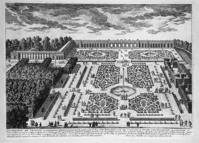 Chateau de Trianon, hagene til Petit Trianon ved det kongelige slottet i Versailles av Adam Perelle