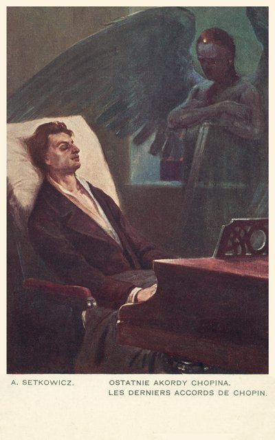 The Last Chords of Chopin (farge litho) av Adam Setkiewicz