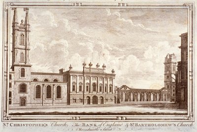 Bank of England, St Christopher-le-Stocks og St Bartholomew-by-the-Exchange, London, c1775 av Adam Smith