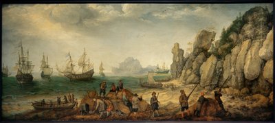Villgeitjakt på steinete strand av Adam Willarts