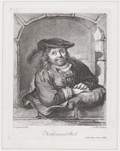 Portrett av Ferdinand Bol, 1803-08. av Adam von Bartsch