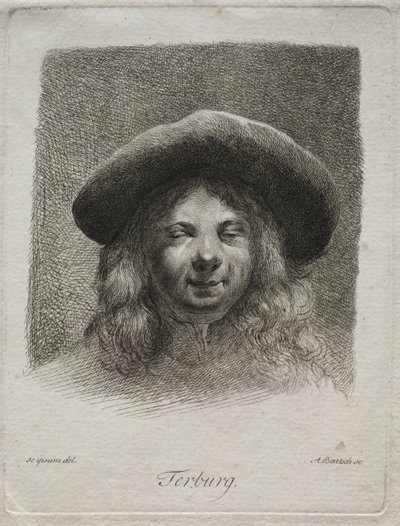 Portrett av Gerard Terborch. av Adam von Bartsch