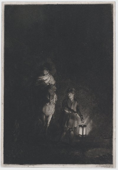 Rytter og gutt med lykt, 1797. av Adam von Bartsch