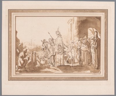 Salomo rir på Davids esel Trykk etter tegninger av Rembrandt oppbevart i Hofbibliothek i Wien (serietittel) Recueil d