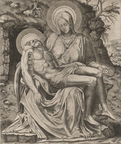 Vatikanet Pietà, 1566. av Adamo Scultori