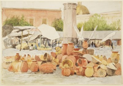 Et marked i Mexico (akvarell) av Adela Breton