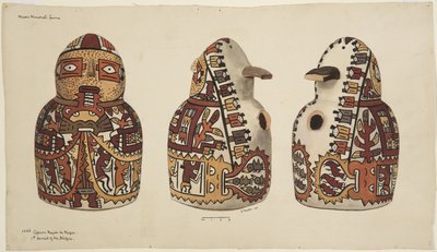 Nazca-gryte, malt keramikkkar av Adela Breton