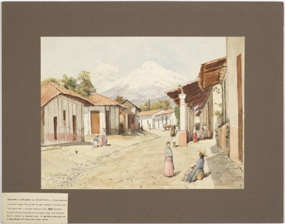 Volcano of Orizaba eller Citlaltépetl - Star Mountain - Veracruz, Mexico (akvarell) av Adela Breton