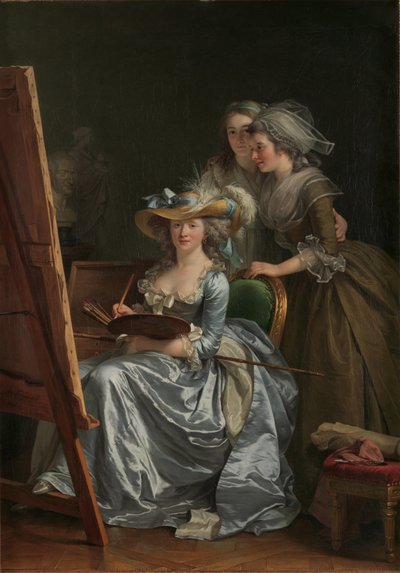 Selvportrett med to elever, Marie Gabrielle Capet og Marie Marguerite Carreaux de Rosemond av Adelaide Labille Guiard