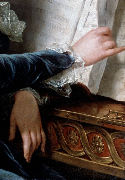 Comtesse de Selve som lager musikk, detalj, 1787. av Adelaide Labille Guiard