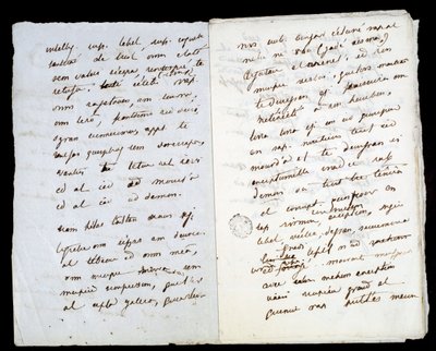 Autografmanuskript av Adele Hugo (andre datter av Victor Hugo av Adele Hugo