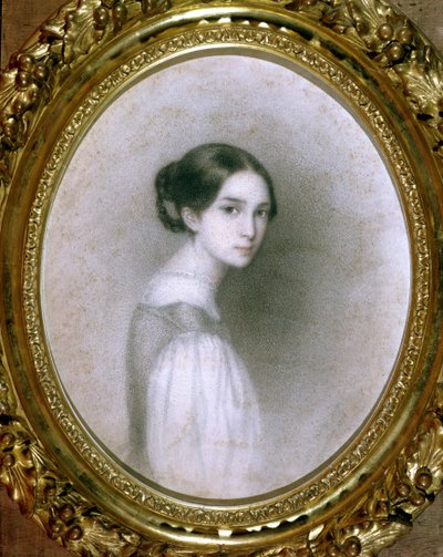 Portrett av Leopoldine Hugo (1824-43) (tegning) av Adele Julie Hugo