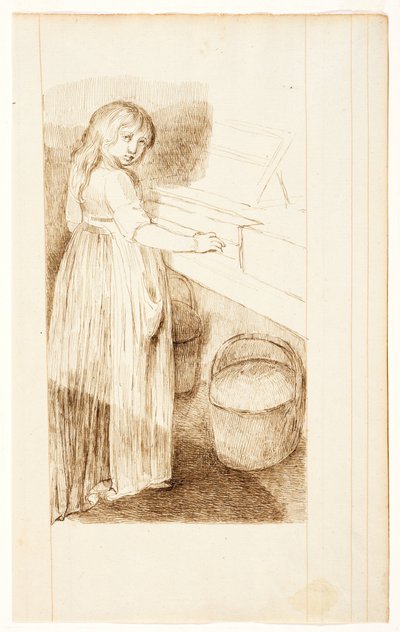 En jente som spiller fortepiano av Adélaïde Marie Anne Castellas Moitte