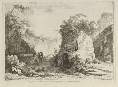 Utsikt over Virgils grav fra Ulike utsikter hentet fra naturen... på..., 1700-tallet. av Adélaide Allou