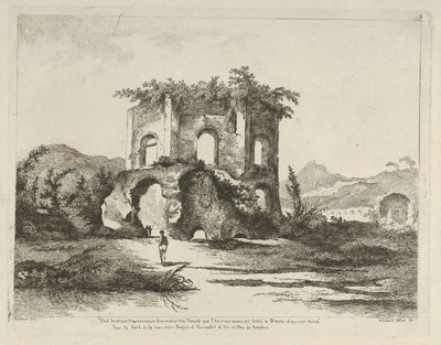 Utsikt over et tempel... dedikert til Diana fra Forskjellige utsikter hentet fra naturen... d..., 1700-tallet. av Adélaide Allou