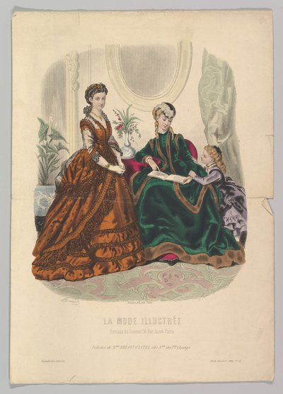 nr. 51 fra La Mode Illustrée, 1869. av Adèle Anaïs Colin