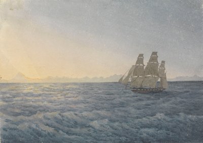 Andesfjellene, Aconcagua-toppen 270 kilometer unna, 18. juni 1849 av Admiral Sir Edward Gennys Fanshawe