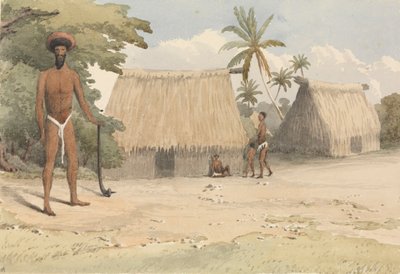 «Feejee-frisørfaget; fra en av Tanoas yngre sønner, 7. oktober 1849 [Fiji]» av Admiral Sir Edward Gennys Fanshawe