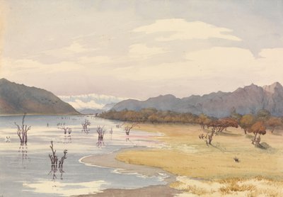 #39;Acoleosjøen [Aculeo], Chile, 11. januar 1851#39; av Admiral Sir Edward Gennys Fanshawe