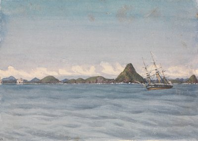 #39;Ytre ankerplass i et rolig område, Mazatlan [Mexico], 17. august 1850#39; av Admiral Sir Edward Gennys Fanshawe
