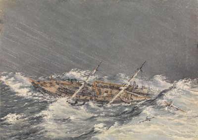 «Storm ved Mazatlan [Mexico], 28. oktober 1851» av Admiral Sir Edward Gennys Fanshawe