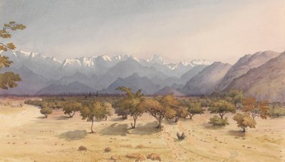 «To ligaer fra Santa Rosa [Chile], 14. januar 1851 [med Andesfjellene og Aconcagua]» av Admiral Sir Edward Gennys Fanshawe