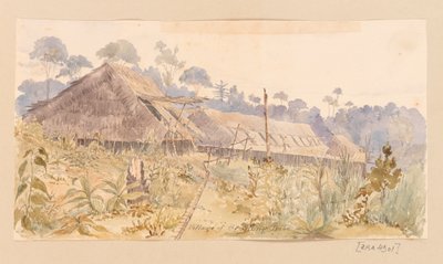 Stang-stammens landsby fra Vestindia, Nord-Amerika og Borneo utklippsbok av Admiral Sir Edward Gennys Fanshawe