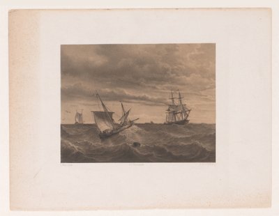 Seilbåter på villhavet av Adolf Carel Nunnink