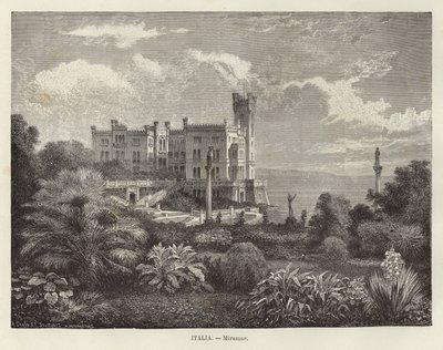 Italia - Miramare slott av Adolf Closs