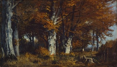 Bøkeskog om høsten av Adolf Heinrich Lier