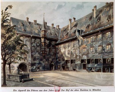 Gårdsplassen til den gamle residensen i München av Adolf Hitler